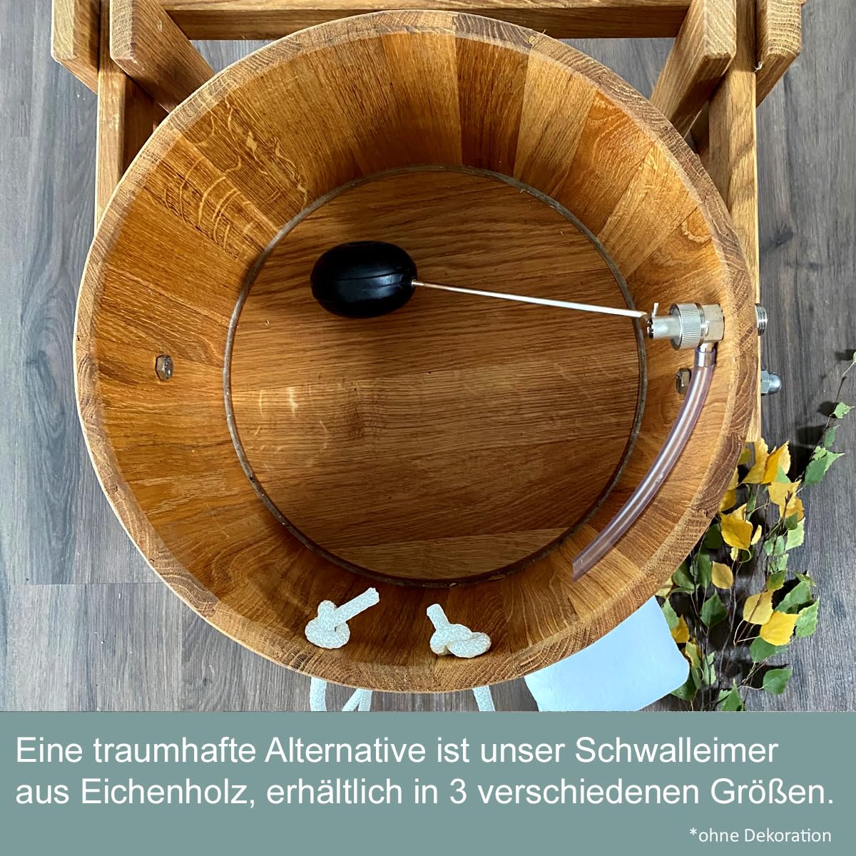 Bonpos Schwalldusche 10 Liter Eimer Eimerdusche Schüttdusche Saunazubehör Kübeldusche
