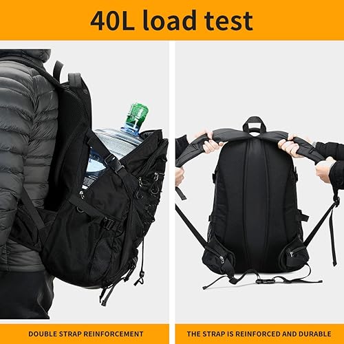 Miniatura 6 de BOVIP Mochila de senderismo de 40 L, impermeable, ligera, para viajes, deportes, camping, para hombres y mujeres