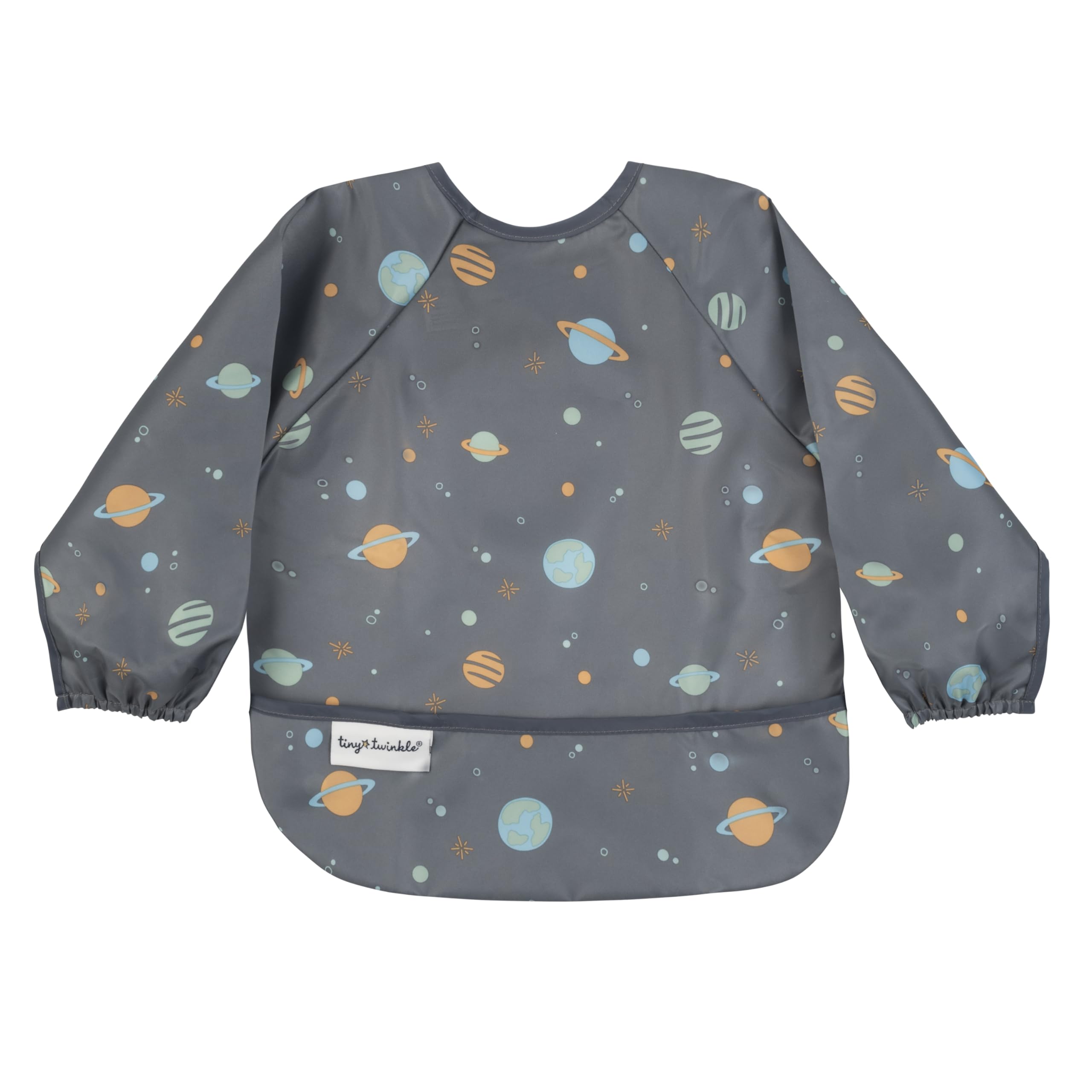 Tiny Twinkle Long Sleeve Bib for Babies Toddlers Waterproof Smock Bib for Eating Machine Washable Mess-Proof, Baby Feeding Essential Shower Must-Have(Space, 624M).-image-43