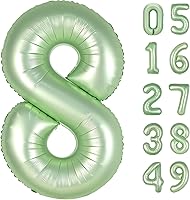 Vista 270 de Globos con números con estampado de vaca, globos de 40 pulgadas del número 0-9 (cero-nueve), globo de vaca para suministros de fiesta de cumpleaños