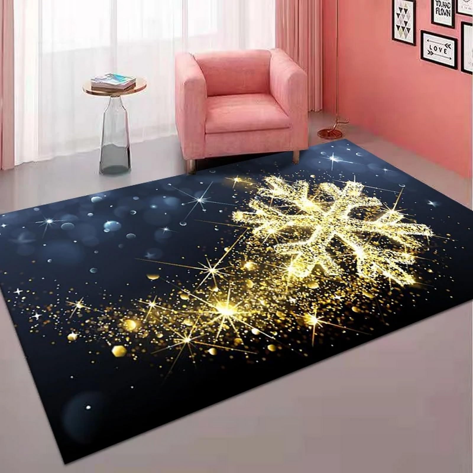 Tapis de Noël pour salon créant une ambiance festive de chambre d'enfant