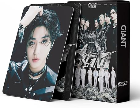 55 pcs Stray Photocards, SKZ Lomo Cards 2ND Japan ALbum GIANT Album Cards Photocards Birthday Gift for Fans