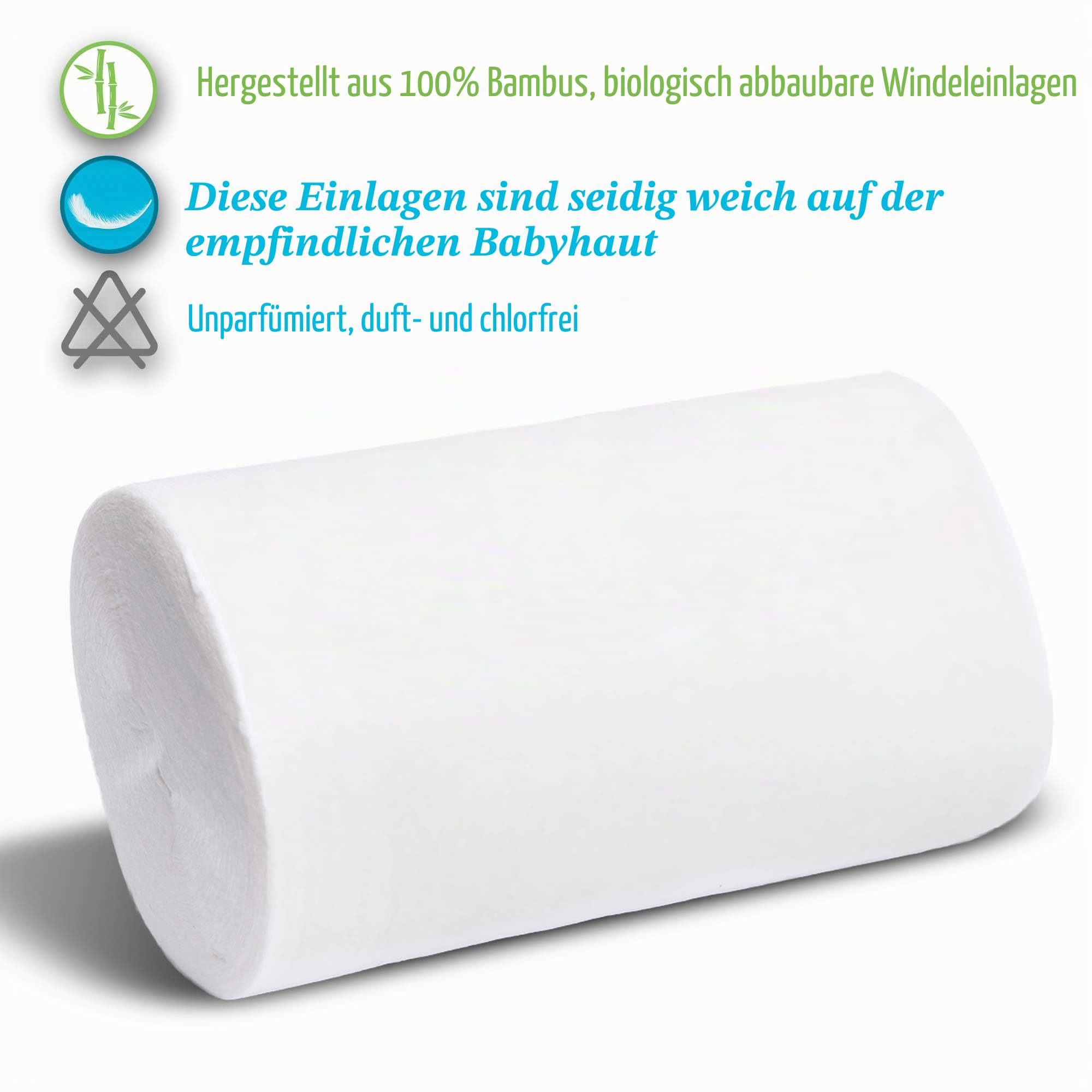 JM Stoffwindeleinlagen – Biologisch abbaubare Windeleinlage für Stoffwindeln für Babys – Verlängert die Lebensdauer, verhindert Flecken, erleichtert die Reinigung 27,9 x 19,1 cm (4er Pack, 100 Blatt)