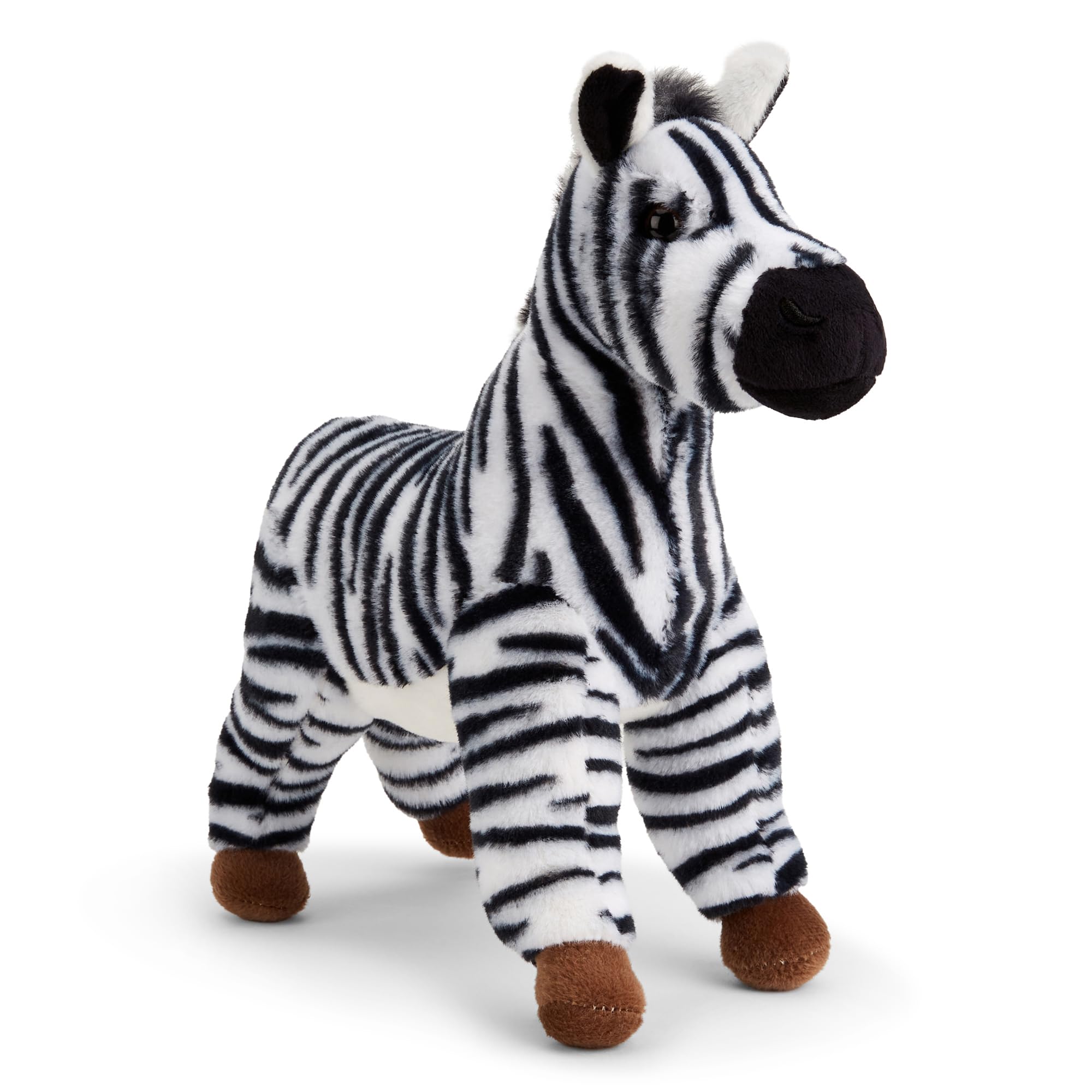 Zappi Co Zoe the Zebra Plush Toy (25cm) Striped Savanna Friend - Soft, Cuddly, 100% Recycled - Black and White Beauty