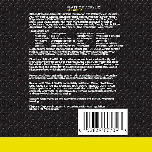 Miniatura 5 de Rolite - Sistema de eliminación de arañazos de 4 pasos de RSR4STEP4zCP para plástico y acrílico (4 onzas líquidas) con paquete combinado de