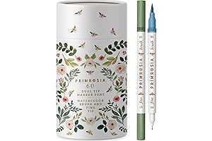Primrosia 60 Dual Tip No-Bleed Markers for Bullet Journals