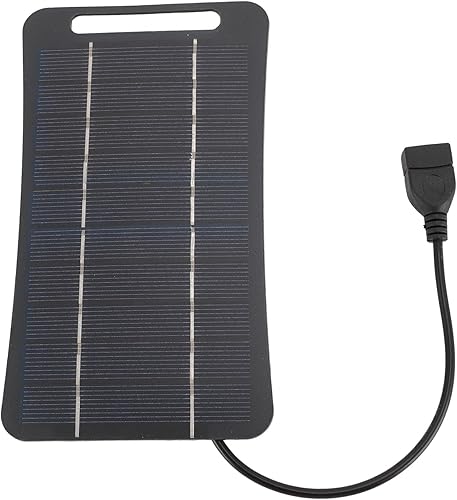 Cargador de panel solar, 5W 5V Panel solar portátil Cargador de energía solar USB monocristalino módulo de panel solar portátil para camping, viajes