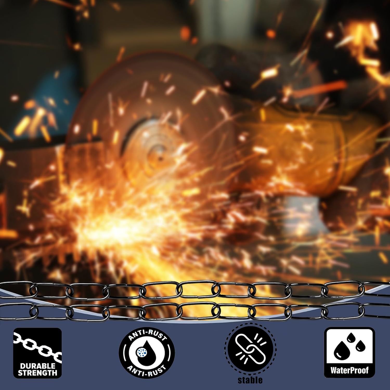 Black Hanging Plant Chains Kit, 20-Inch Adjustable Plant Hangers with Hooks and Clip for Hanging Baskets, Bird Feeders, Wind Chimes, Planters and Porch Signs 8Pack - Image 4