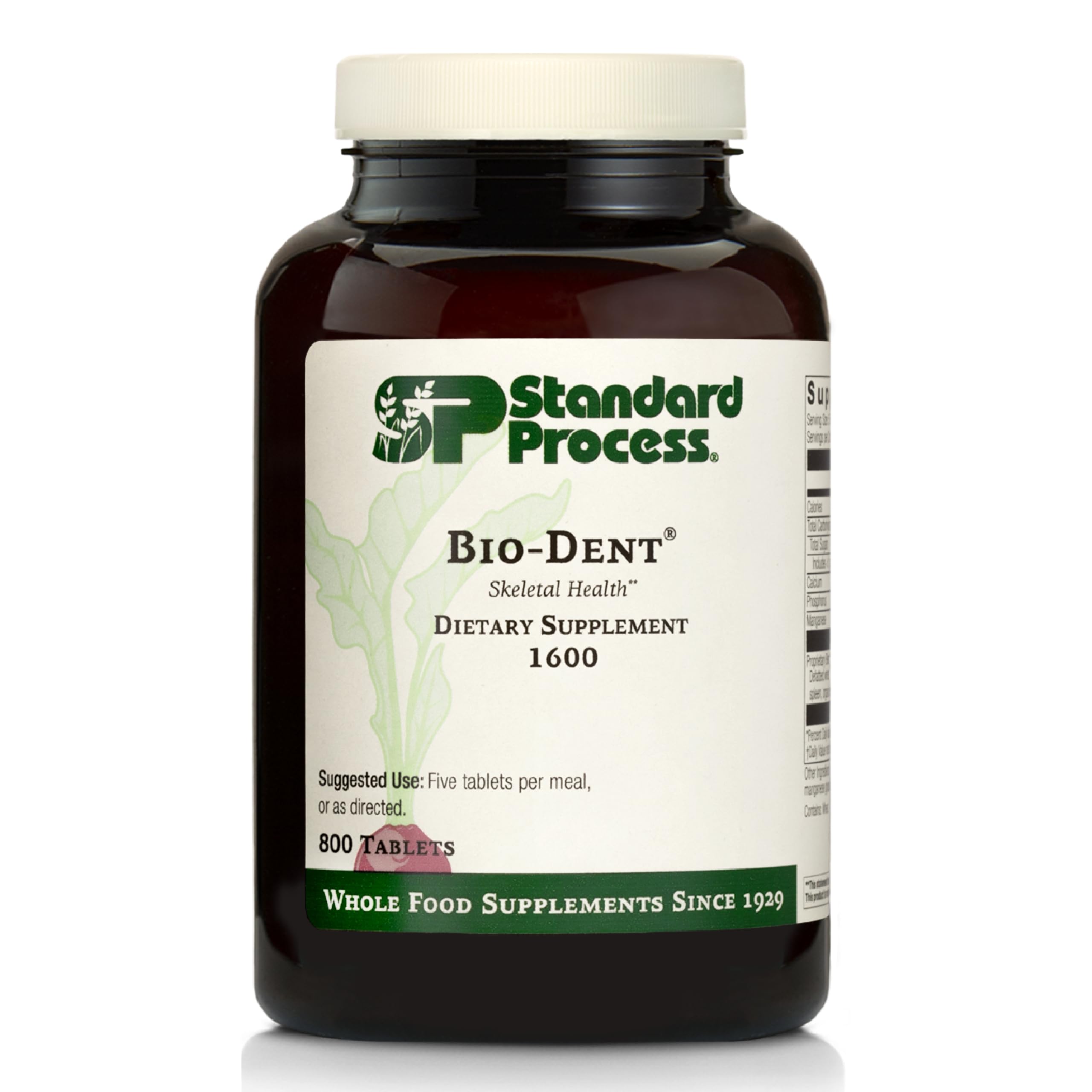 Standard Process Bio-Dent Skeletal Health Dietary Supplement - Teeth & Bone Function Support - Skeletal & Collagen Supplement - 800 Tablets