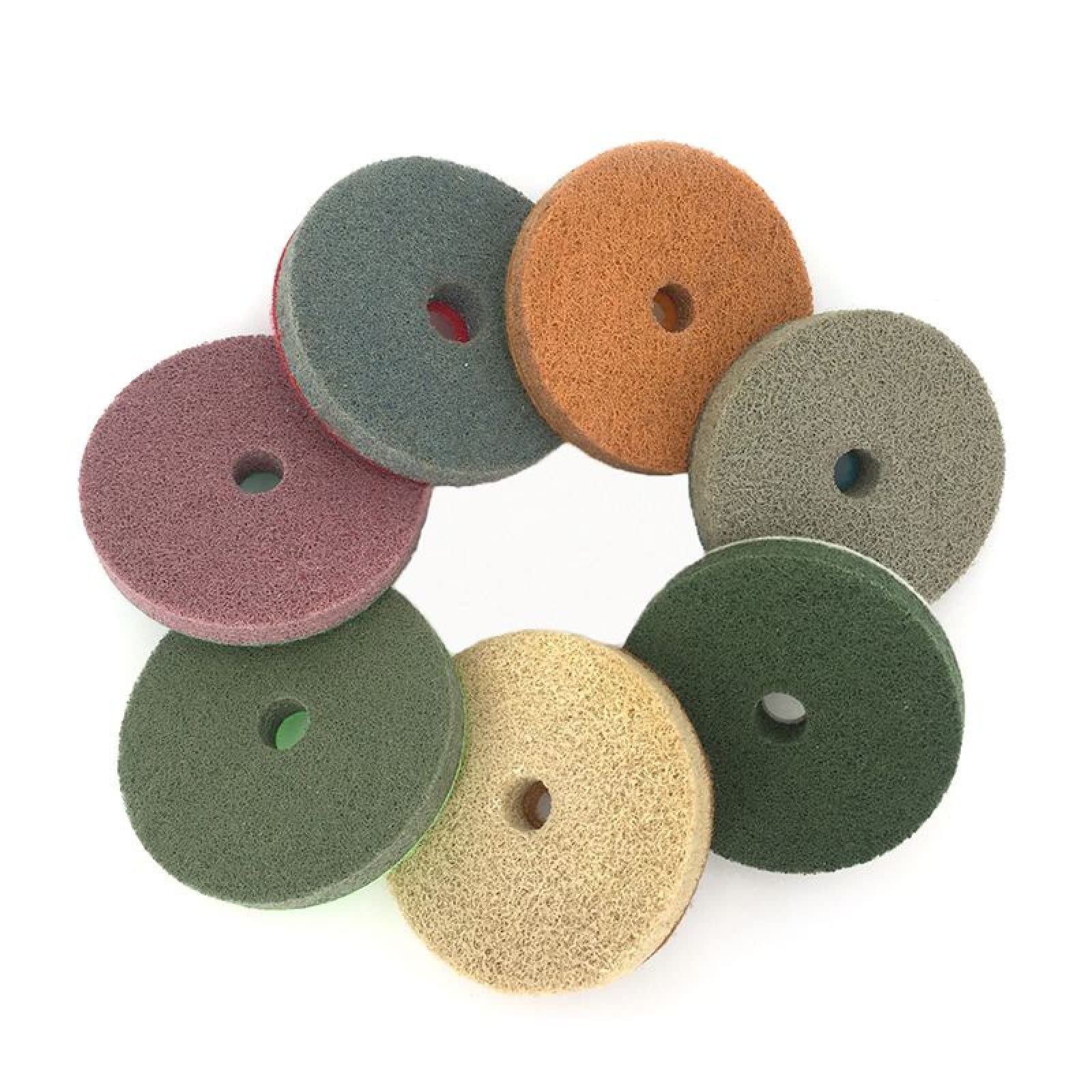 7 Pezzi/lottp 80mm Tamponi Per Lucidatura In Spugna 3 Pollici Durevoli Dischi Per Lucidatura Diamantati Marmo Pavimenti In Cemento Dischi Abrasivi 3FP6,2000