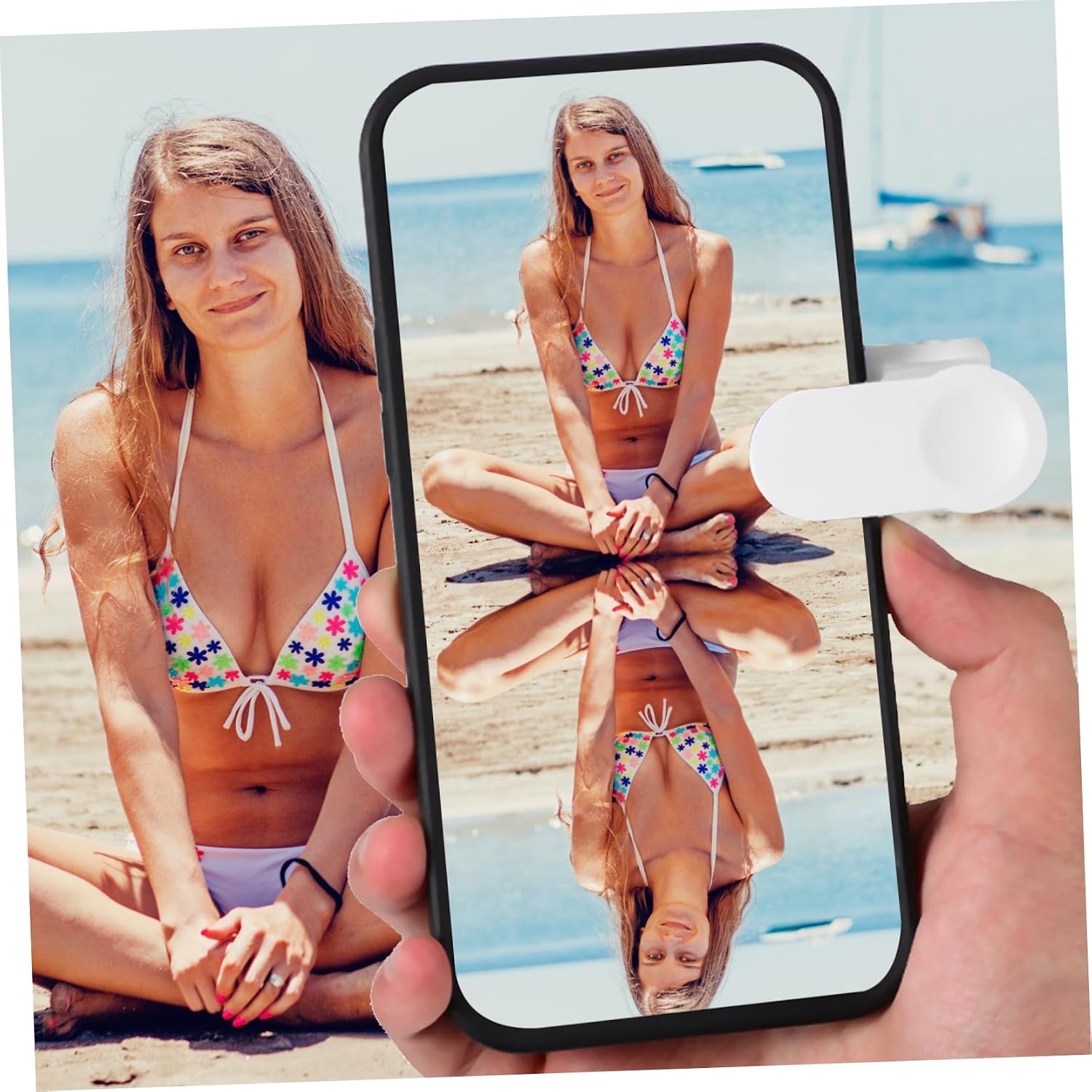Homoyoyo 2pcs Smartphone Camera Mirror Reflection Clip Kit Durable Clip for Easy Use Enhances Photography Convenient Angles for Shots for and Creative Photography