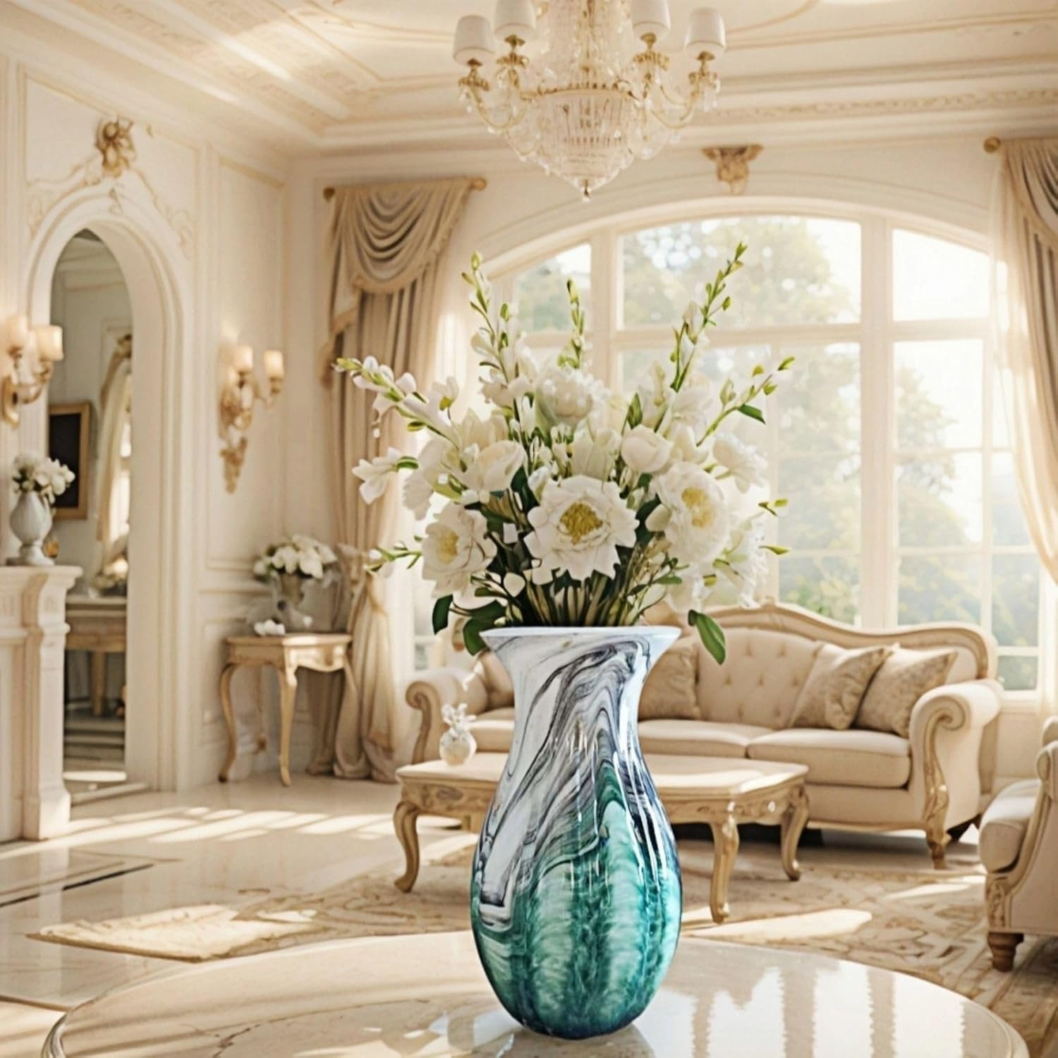 Massive Premium Luxurious Glass Flower Vase Combining Jap and Western A…