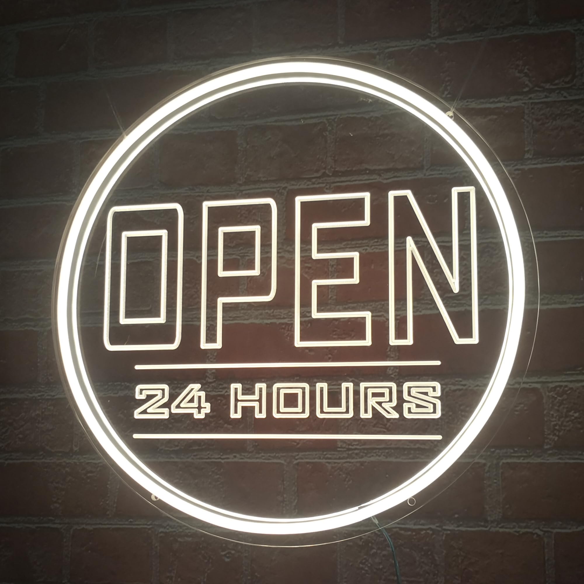 NOXTROND Neon Open Welcome Signs for Business Door Window, Dimmable USB Powered 12” Round Neon Open Welcome LED Signs for Coffee Bar, Retail Store, Shop Window Décor (Open Welcome-Warm White)