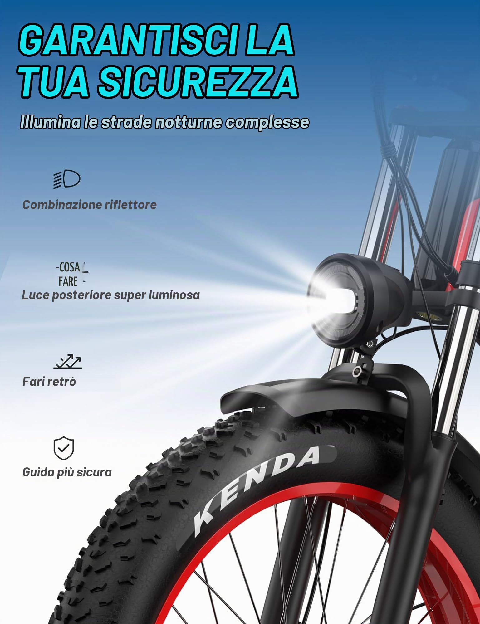 N26 Bici Elettrica Doppio Motore Uomo, Fat Tire 26 x 4.0 Ebike Mountain con 250W Batteria 48V 20Ah, Autonomia di 120Km (PAS), Adatta al Fuoristrada con Sospensioni Idrauliche & App Bluetooth