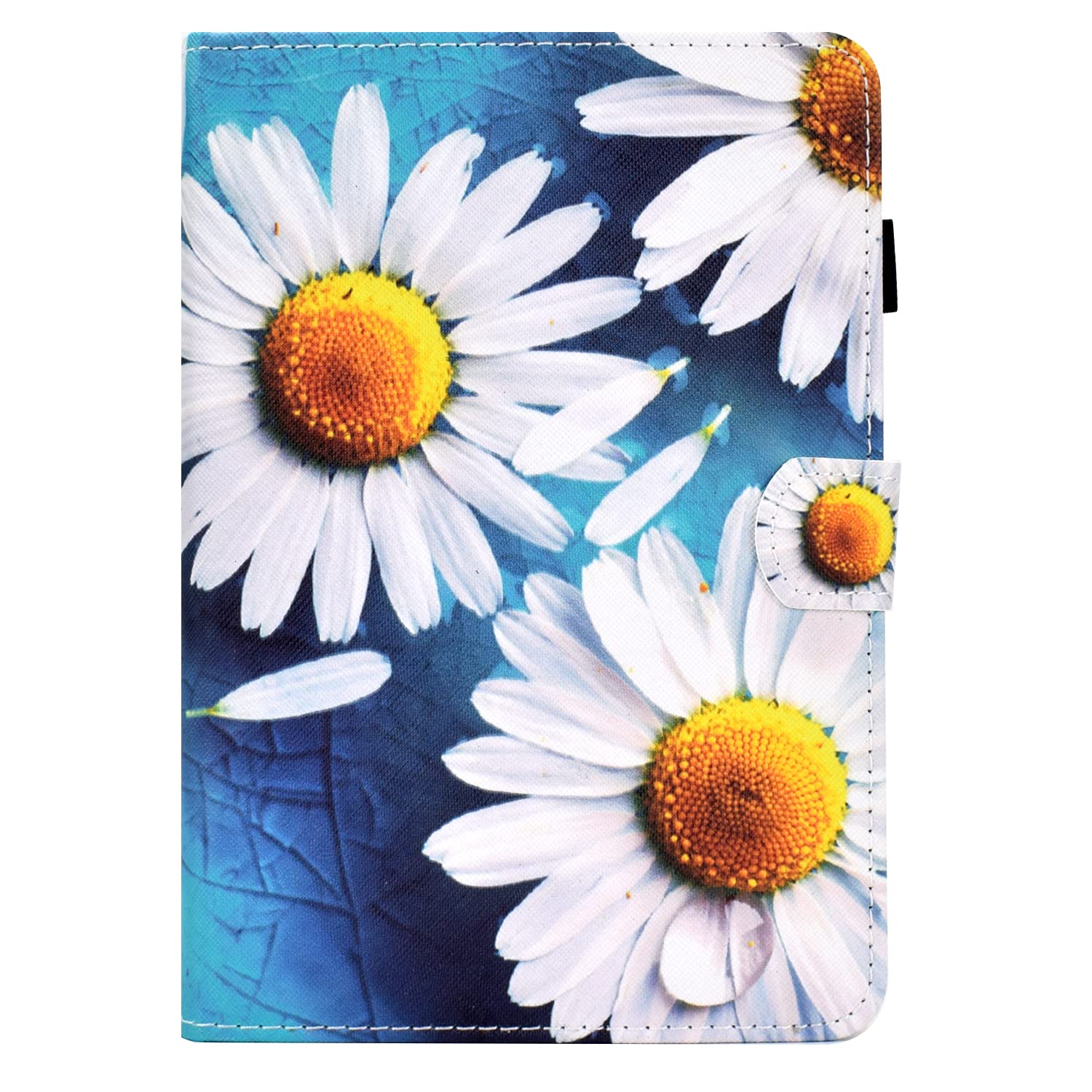 Bspring Case for iPad 10th Generation - 2022 10.9 Inch Soft TPU + PU Leather Cover, with Auto Wake/Sleep, Multiple Angles Stand Protective Case for iPad 10th Gen 10.9 Inch 2022,Daisy