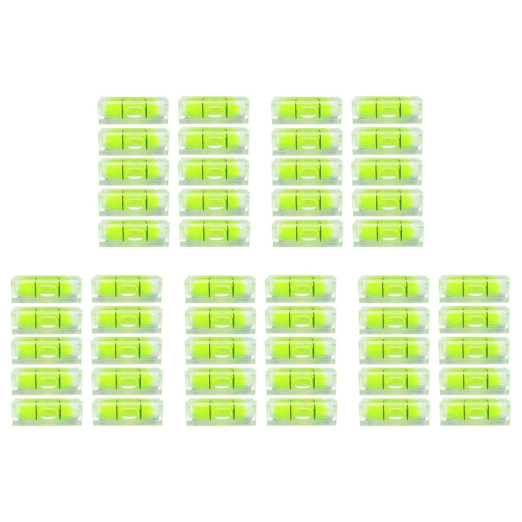 Jnchdghwa As Shown 50Pcs Mini Bubble Spirit Level 10X10x29mm Square Levels For Wall Frames Art Displays Picture Hanging Rv Tripod Measuring