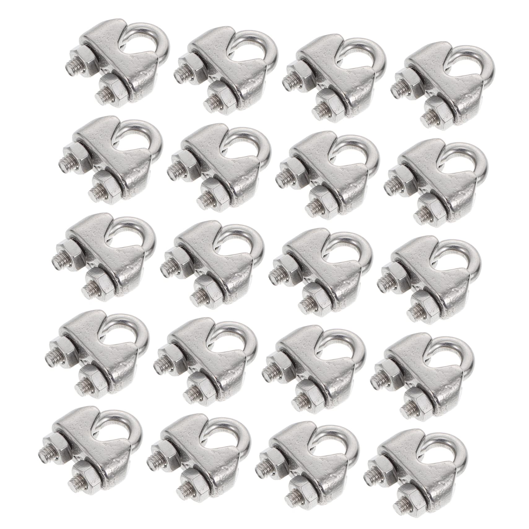 Unomor Long Lasting Wire Rope Cable Clip Clamps Pcs Stainless Steel u Bolt Saddle Fastener Wire Rope Clamps