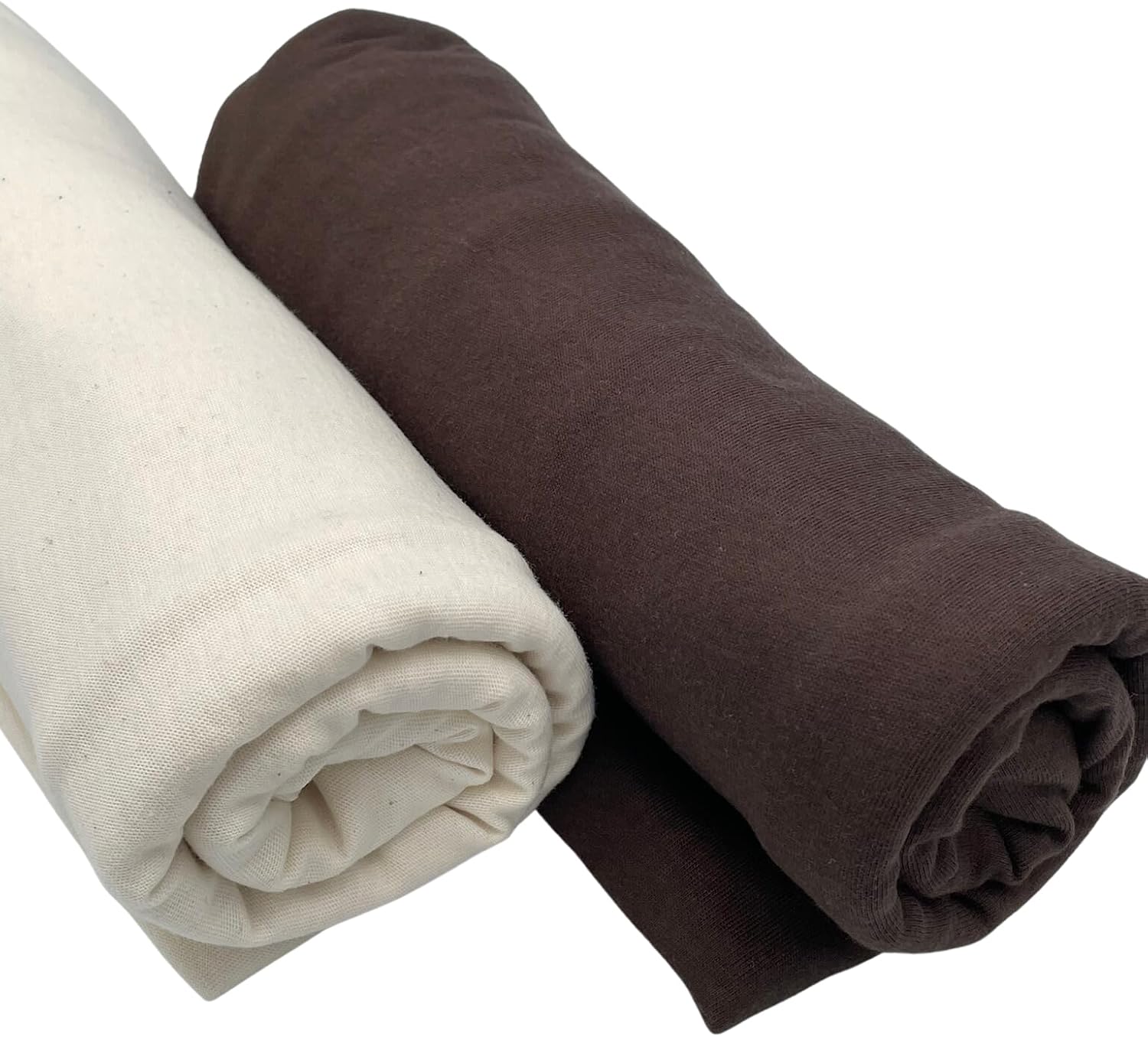 Pack N Play Sheets Fitted 27 x 39, Compatible with Graco Pack N Play or Similar - 100% Jersey Cotton - Soft, Durable & Hypoallergenic, 2-Pack, Cream and Brown, by SheetWorld, Made in USA