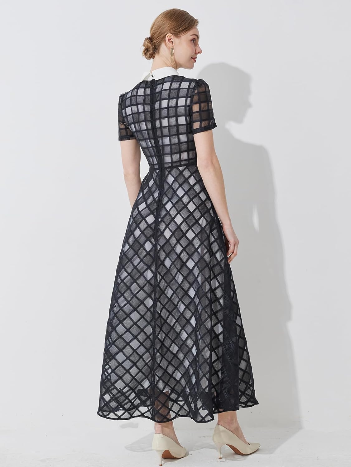 DEVCHATA New Women Plaid Dress Graceful Party Long Dress Fashion Vacation Casual Clothing Wedding Guest Dress Formal