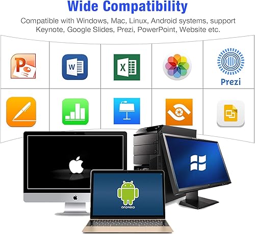 Miniatura 7 de Anillo de dedo recargable inalámbrico para presentador clicker para PowerPoint, Keynote, Mac, portátil - Control remoto de presentación USB con 2.4