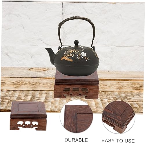 Miniatura 5 de ifundom Jarrón cuadrado de 3 piezas, tetera, mesa para el hogar, plantador, adorno, decoración, jarrón, manualidades, estatua de jardín, estatua de