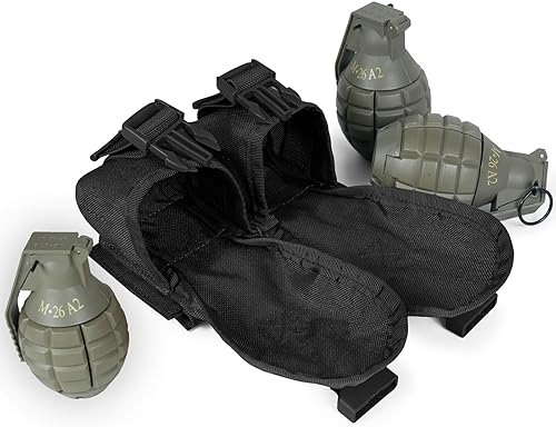 Miniatura 10 de Bolsas tácticas bolsa doble para granadas fragmentadas, bolsas de herramientas Molle EDC para caza de tiro de equipos de airsoft