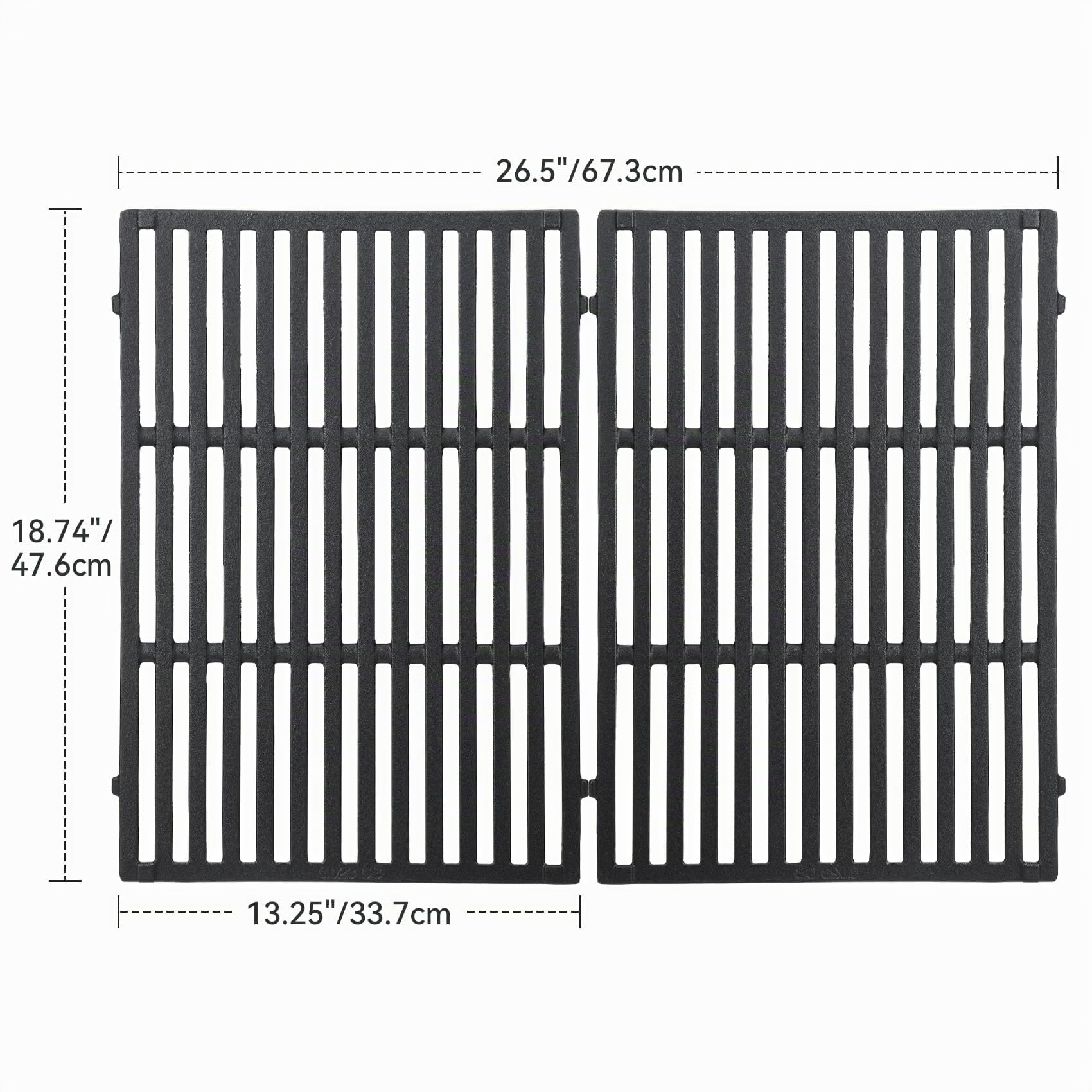 onlyfire Griglia di Cottura in Ghisa per Griglie a Gas Weber Serie Genesis II e Genesis II LX 300, Griglia di Barbecue per Weber Genesis 2022, Griglia di Ricambio per Weber 66802/66095