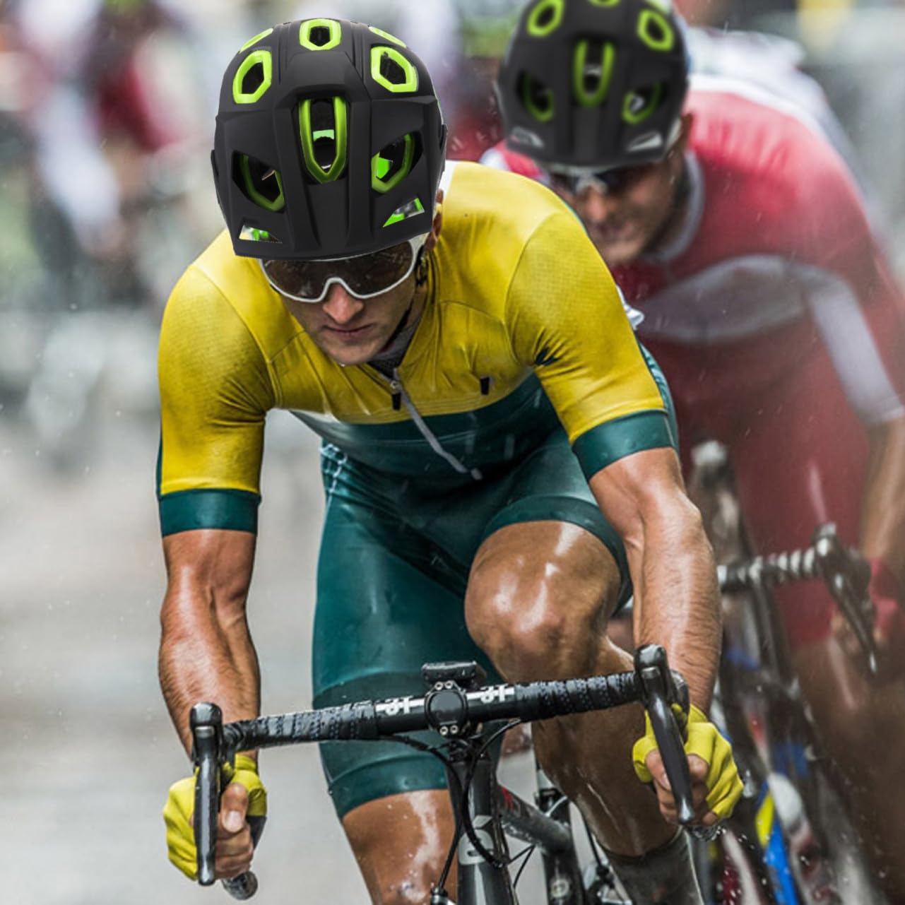 Toddmomy Casco da Bicicletta per Uomo e Donna, Regolabile, 1 Grande Apertura di Ventilazione, Pc, per Ciclismo All'aperto