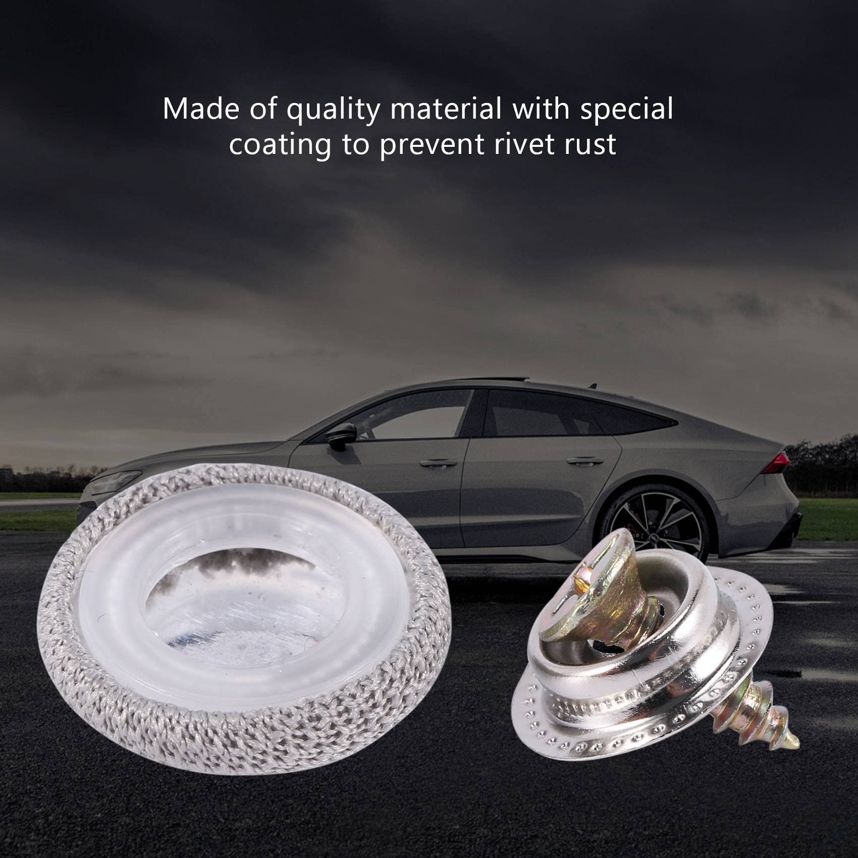 30 PièCes Voiture Plafond Tissu Vis De Fixation Toit Boucle Fixe Snap Rivets Retenue Automobile Garniture Pavillon Bouton Reparation Beige 88198384