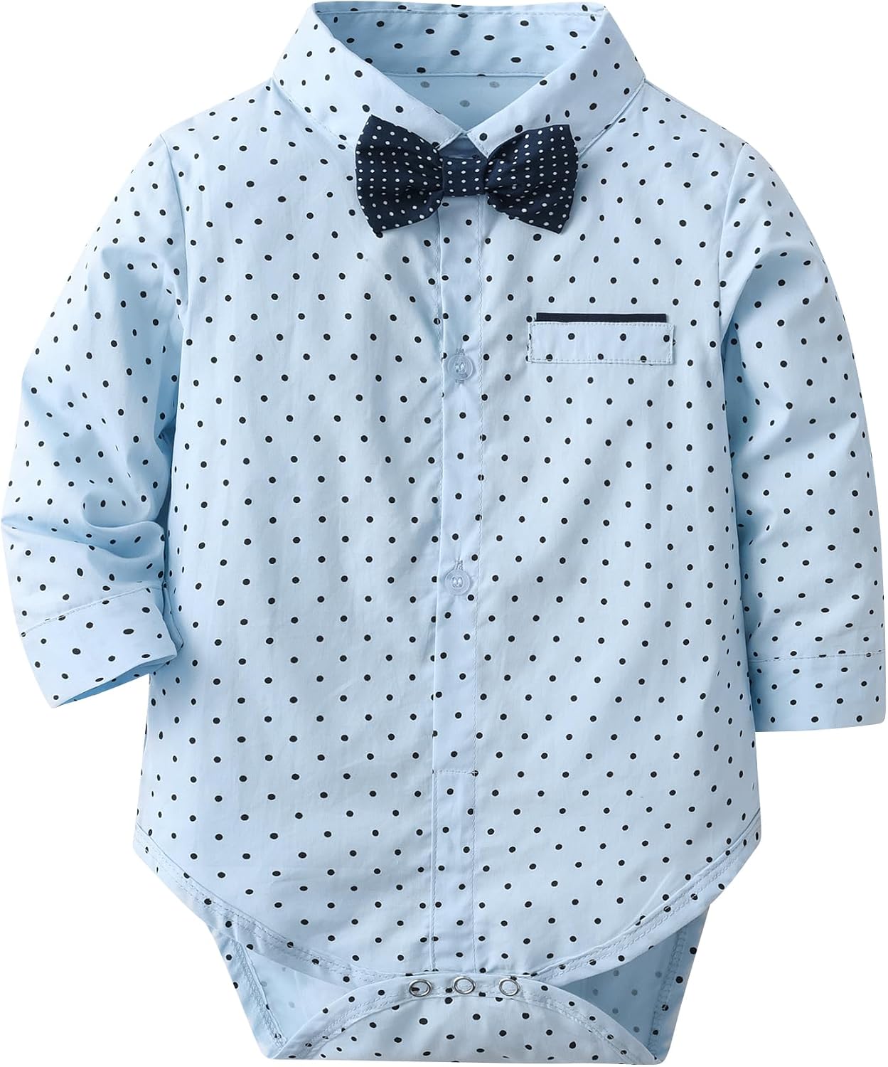 Boarnseorl Baby Boys Gentleman Outfits Pants Sets, Infant Long Sleeve Shirt + Pants + Cap + Bow Tie + Suspenders Suits,18-24M
