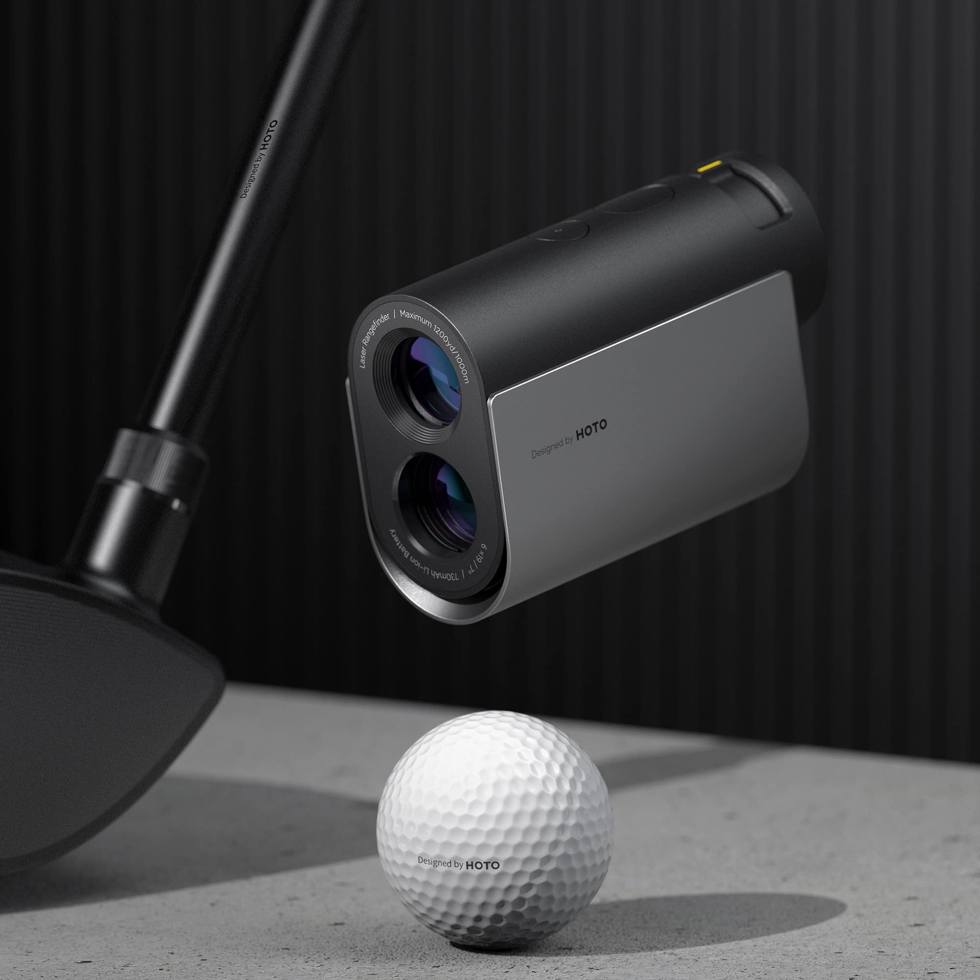 HOTO Golf Laser Entfernungsmesser Mit Slope und Flag-Lock, 1000 M / 1100 Yd, Rangefinder Mit Pulsvibration, 6X Vergrößerung, ±1 M Genauigkeit, IPX4 Wasserdicht, für Jagd/Wettbewerbe/Wandern
