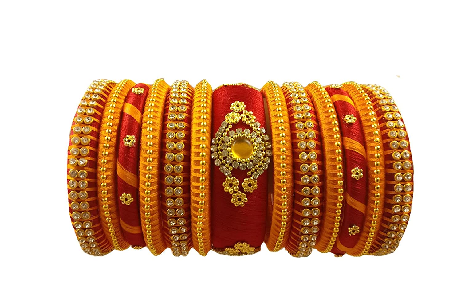 See full amazon price history chart for Anusha Enterprises Silk Thread Bangles Designer Stone Worked Bridal/Wedding Chuda Bangle Sets for Womens (REd-Orange)(Pack of 13/12) (Size-2/2) Anusha Enterprises Silk Thread Bangles Designer Stone Worked Bridal/Wedding Chuda Bangle Sets for Womens (REd-Orange)(Pack of 13/12) (Size-2/2) (B0BYXL1532) Amazon Price History, Amazon Price Tracker
