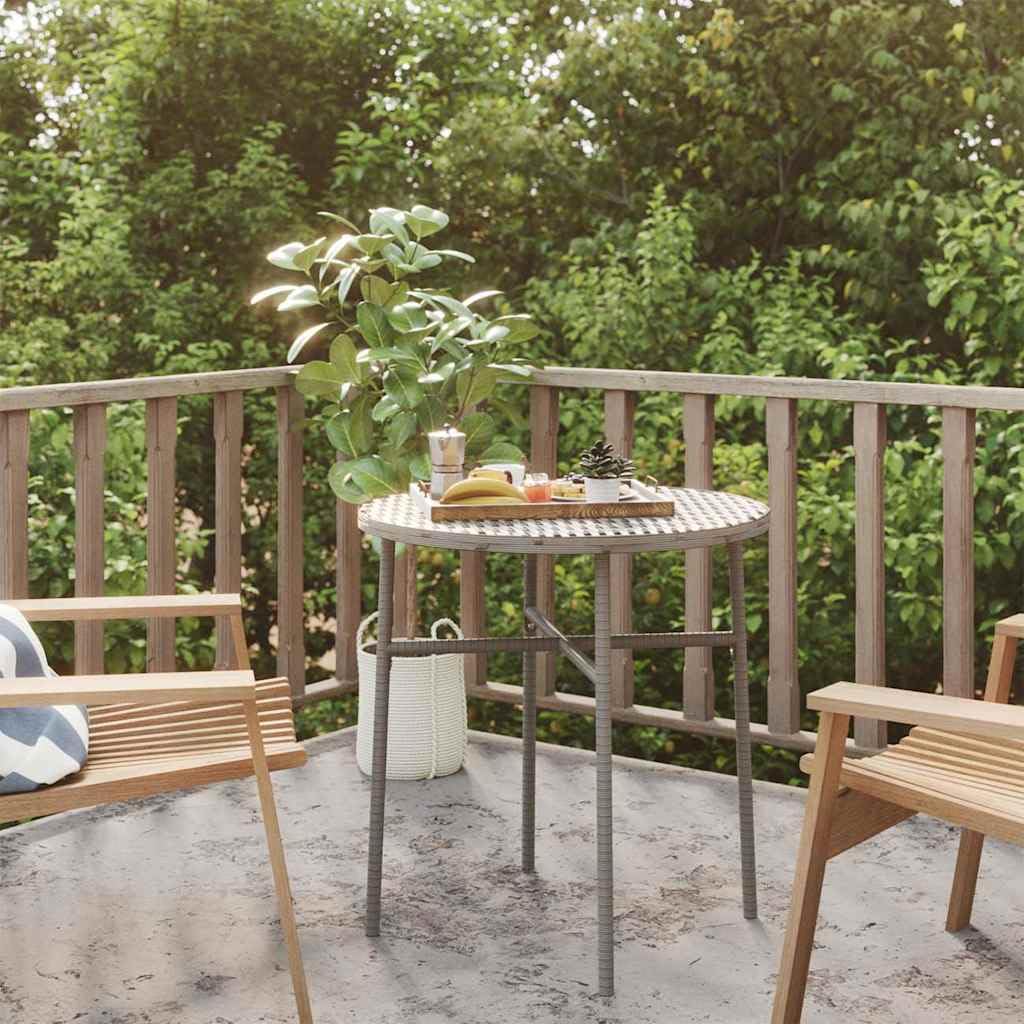 Mesa de jardín de poliratán de 45 cm para disfrutar de aperitivos en tu terraza