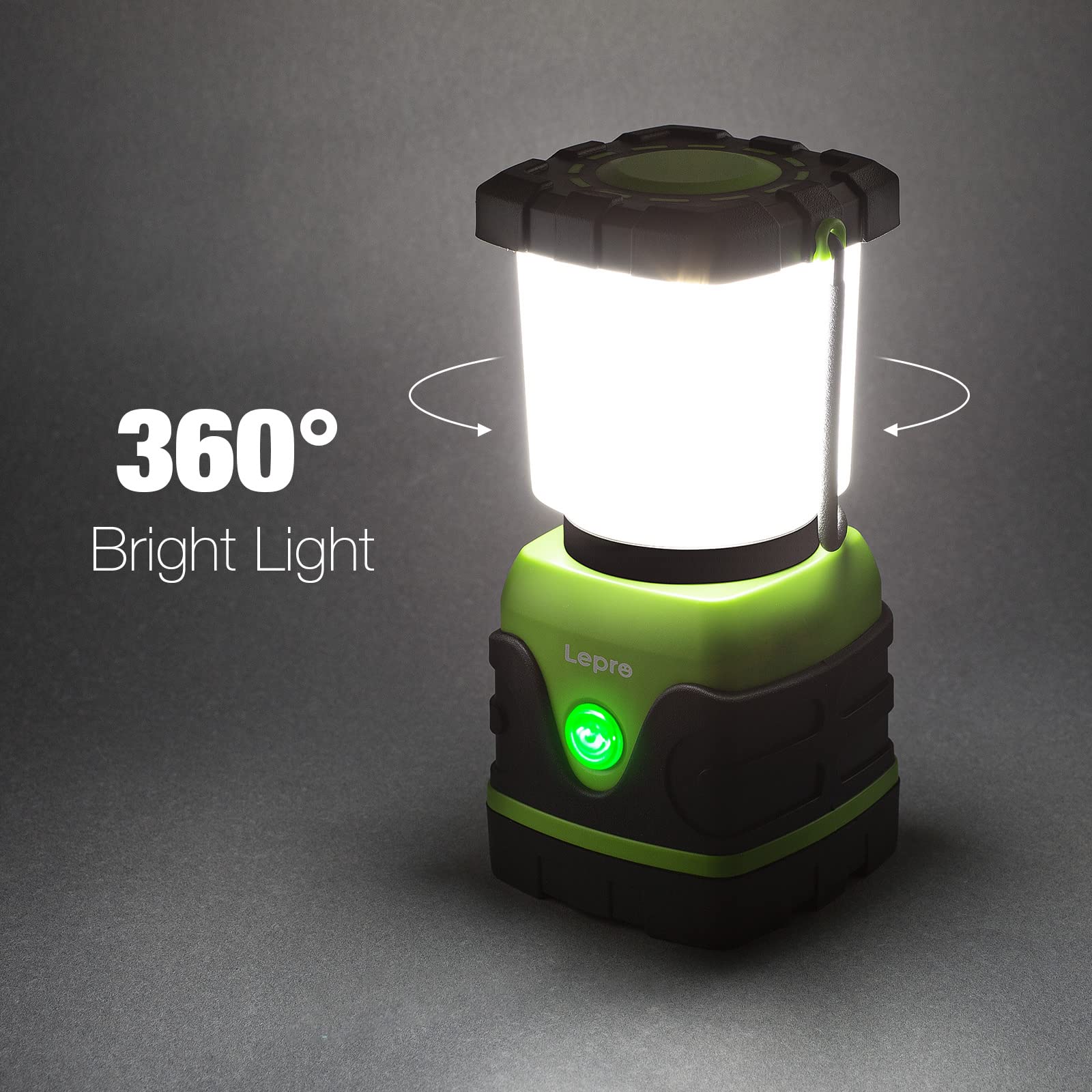 Lepro LED Camping Lantern Rechargeable, 1600LM, 4 Light Modes, 4400mAh