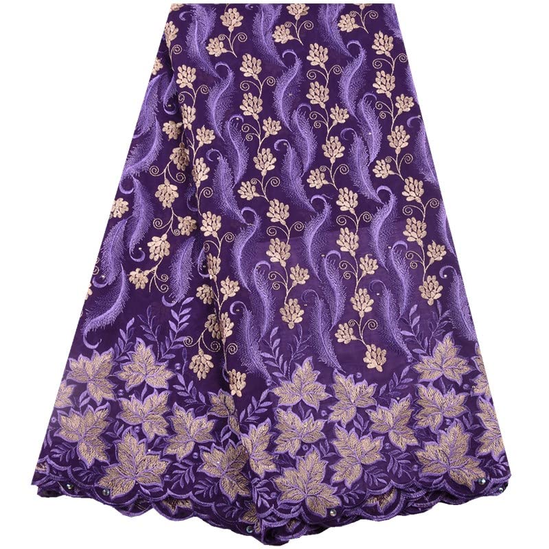 Tela de encaje africano 5 yardas encaje de encaje de algodón para mujer vestido de fiesta costura-15848, Estados Unidos