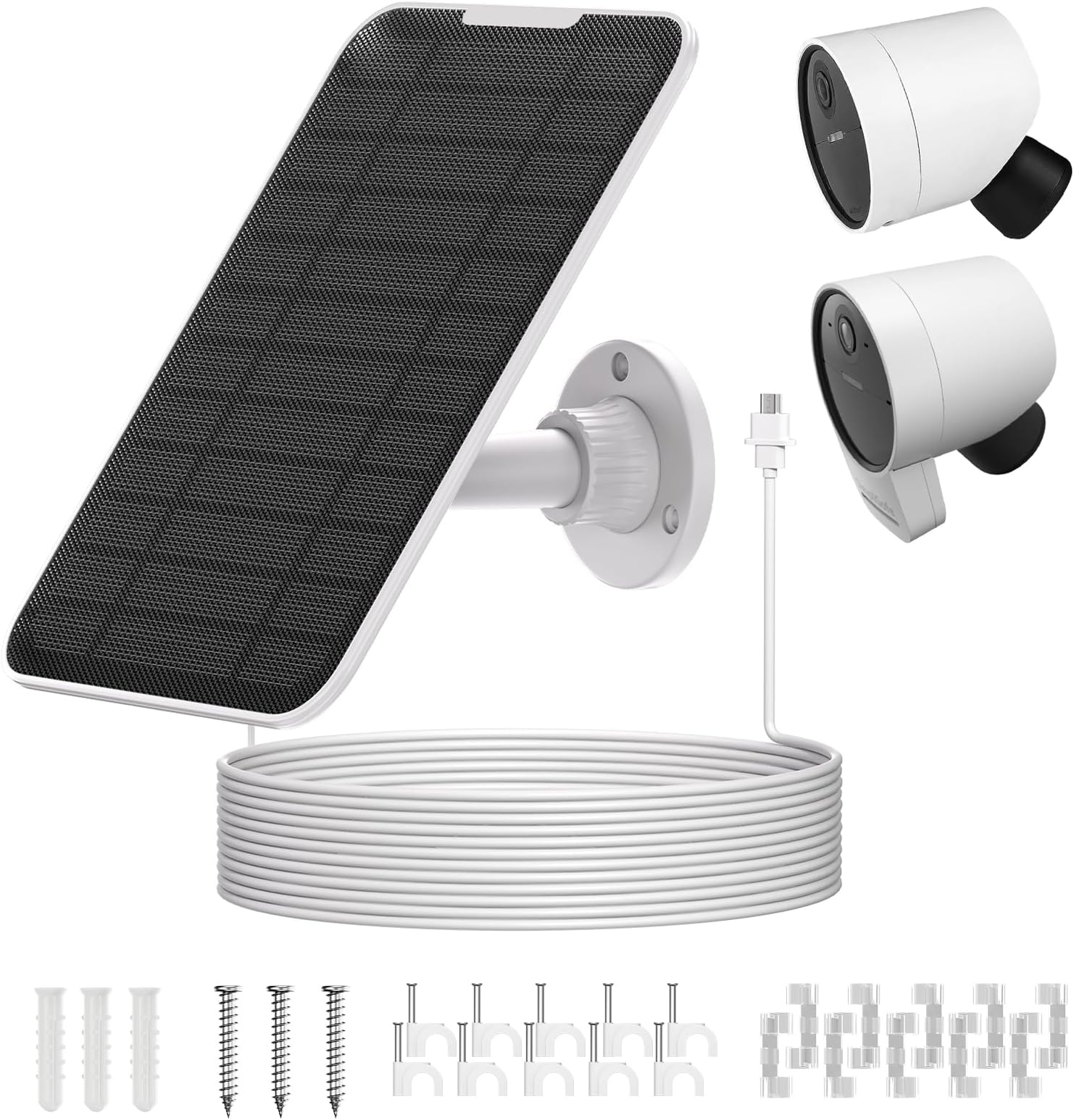 4W Solar Panel Compatible with SimpliSafe Outdoor Camera - High Efficiency Solar Charger with 13ft/4m Waterproof Cable and 360° Adjustable Mount, IP65 Weatherproof Continuous Power Supply
