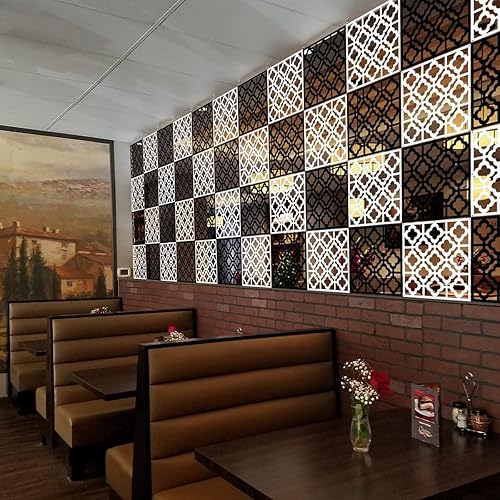Miniatura 4 de Kernorv Divisor de habitación colgante hecho de PVC ecológico, 24 piezas de paneles de pantalla para decorar dormitorio, comedor, estudio y sala de