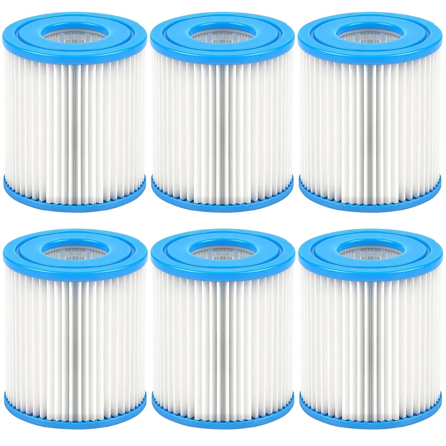 Atopearl Size I Filter Cartridge for Bestway Above Ground Pool, Replacement Filter Cartridge for Inflatable Swimming Pool, 3.1 x 3.5 Inch, 58093-17, Pack of 6