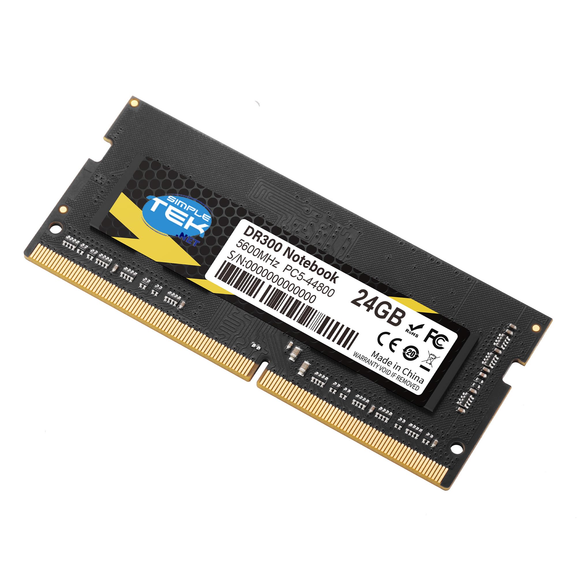 SIMPLETEK - Memoria RAM 24GB DDR5 5600 MHz - PC5-44800 - Modulo SODIMM per Notebook e PC All-in-One