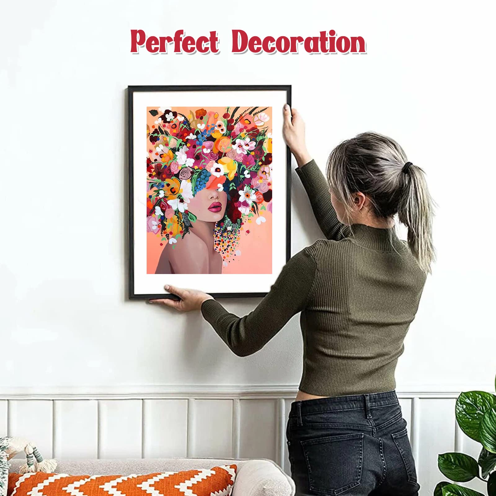 NAIMOER Flowers Diamond Painting Kit For Adults - Full Drill 5D DIY Craft, 30x40cm, Welcome Design - View #14