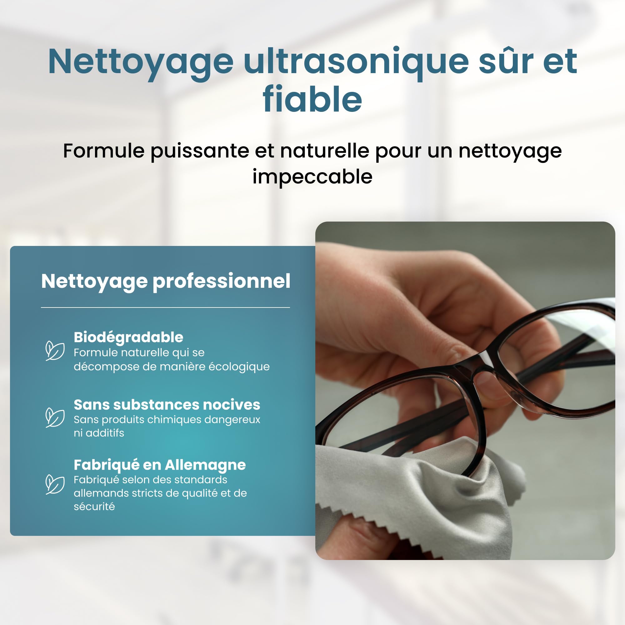 PURIVITA Nettoyeur Ultrasons Concentr [1L] - Nettoyant pour Appareils   Ultrasons - Liquide de Nettoyage pour Ultrasons - Produit Ultrasons pour  Lunettes, Bijoux & Monnaie - Ultrasonic Cleaner : Amazon.fr: Mode