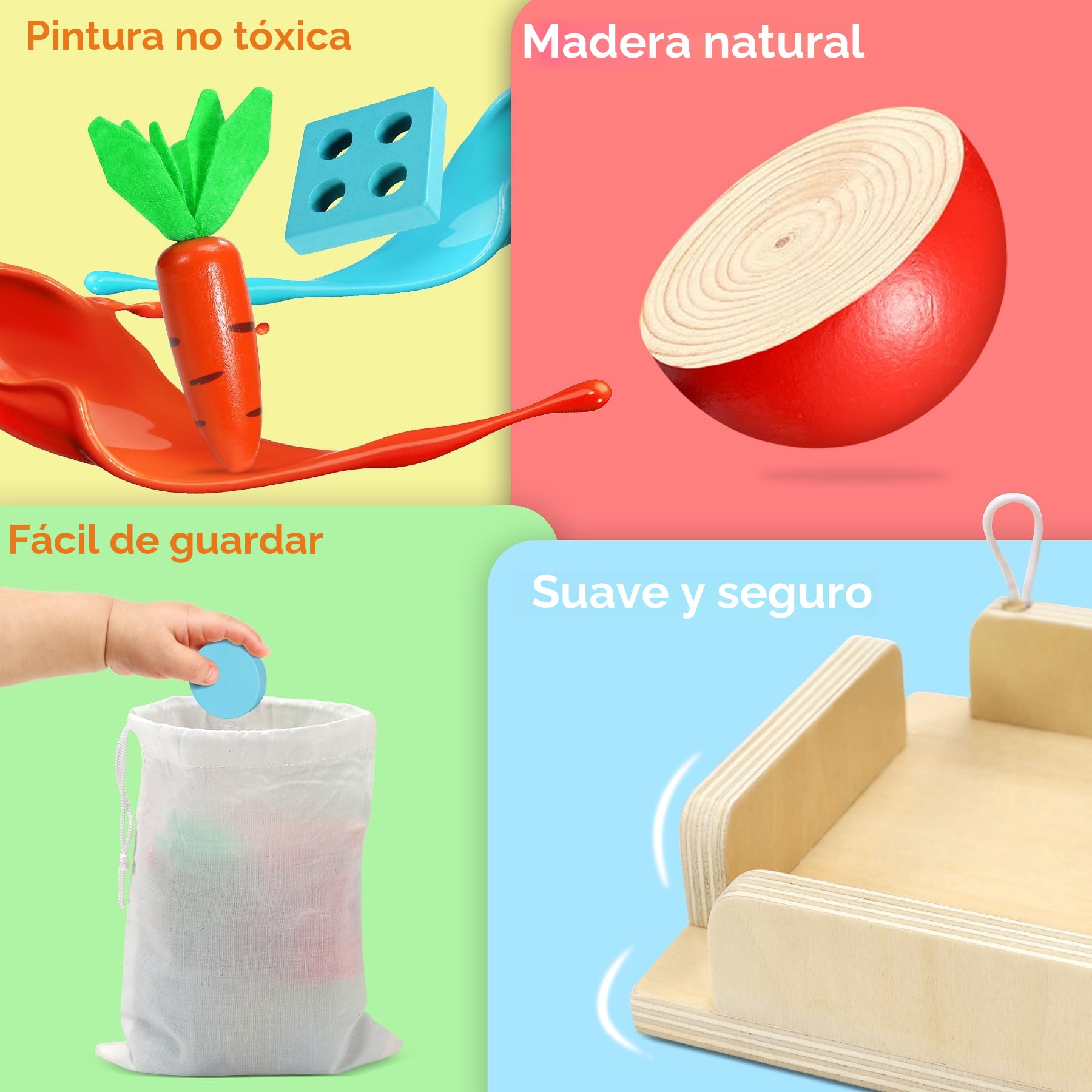 COOLJOY Juguetes Niños 2 3 4 años | Cubo de Actividades de Madera para Bebés | 8-IN-1 Educativo Juguetes Montessori 2 3 4 años | Stem Regalo para Niños Niñas