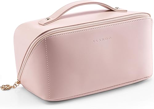 Miniatura 15 de Vlando Bolsa de maquillaje con inicial, regalos personalizados para mujer, Blanco-S