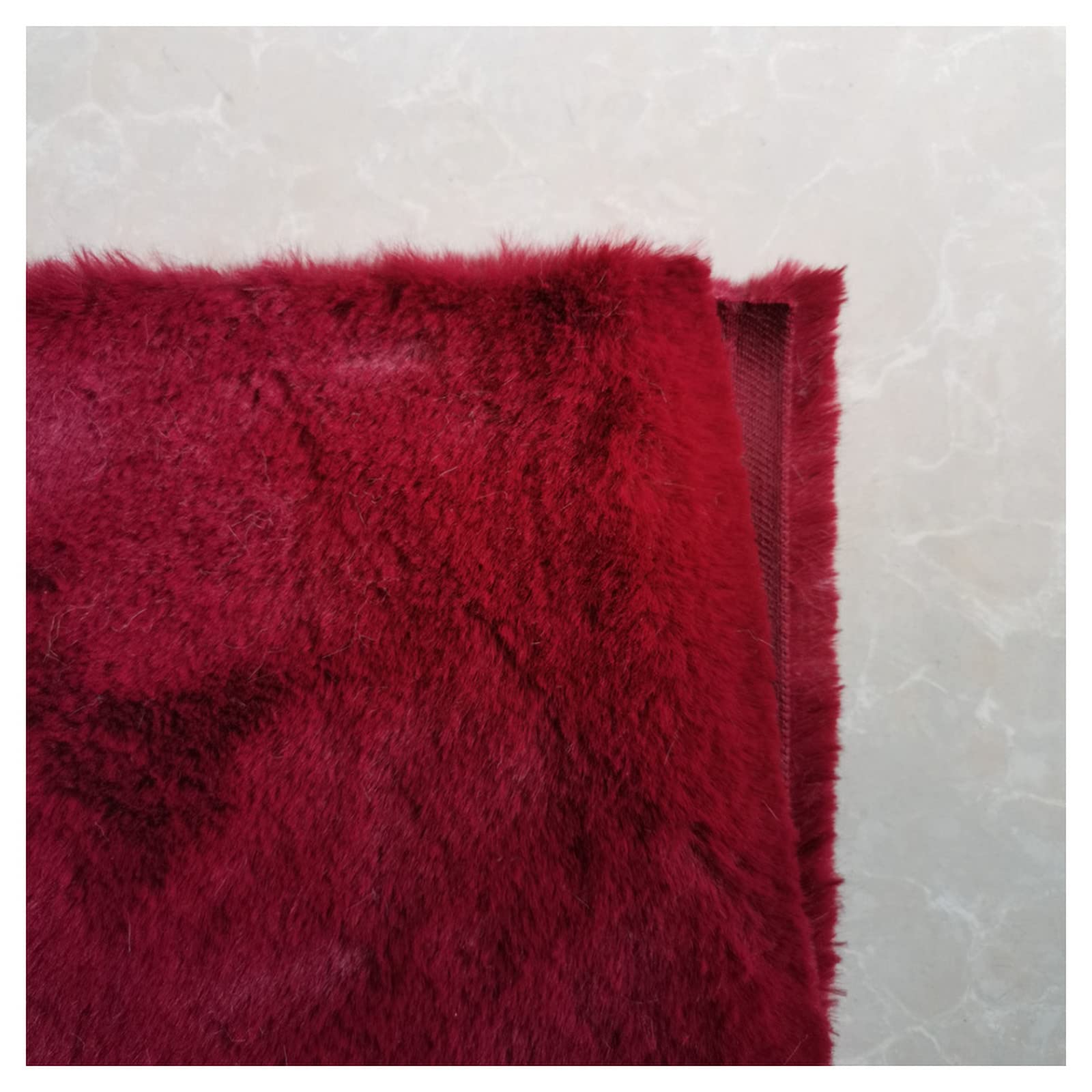 Generic Stoff, Plüsch Stoff Weich Verdicken Plüsch Stoff Zum Nähen Kleidung Schal Sofa/Weinrot K/160 * 100Cm