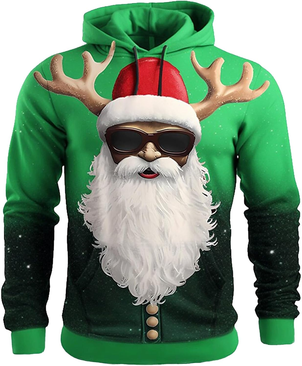 Generische Kersttrui voor heren, hoodie, pullover met rendier/kerstman 3D- print, grappige funky kersttrui uniseks, capuchontrui met fleece, kersthoody, sweatshirt, C2, M Generische Kersttrui voor heren, hoodie, pullover met rendier/kerstman 3D- print, grappige funky kersttrui uniseks, capuchontrui met fleece, kersthoody, sweatshirt, C2, M