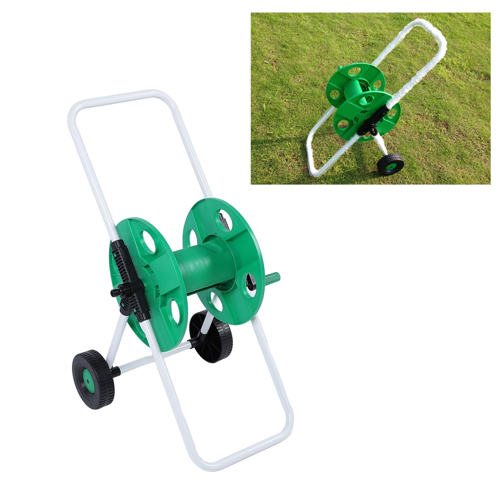 Carrello avvolgitubo dell'acqua in PP, carrello di stoccaggio degli attrezzi da giardino con ruote per un comodo giardinaggio