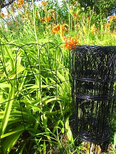 Miniatura 3 de MTB - Rollo de valla plegable con borde de jardín negro de 14 pulgadas por 20 pies con enrollado en la parte superior