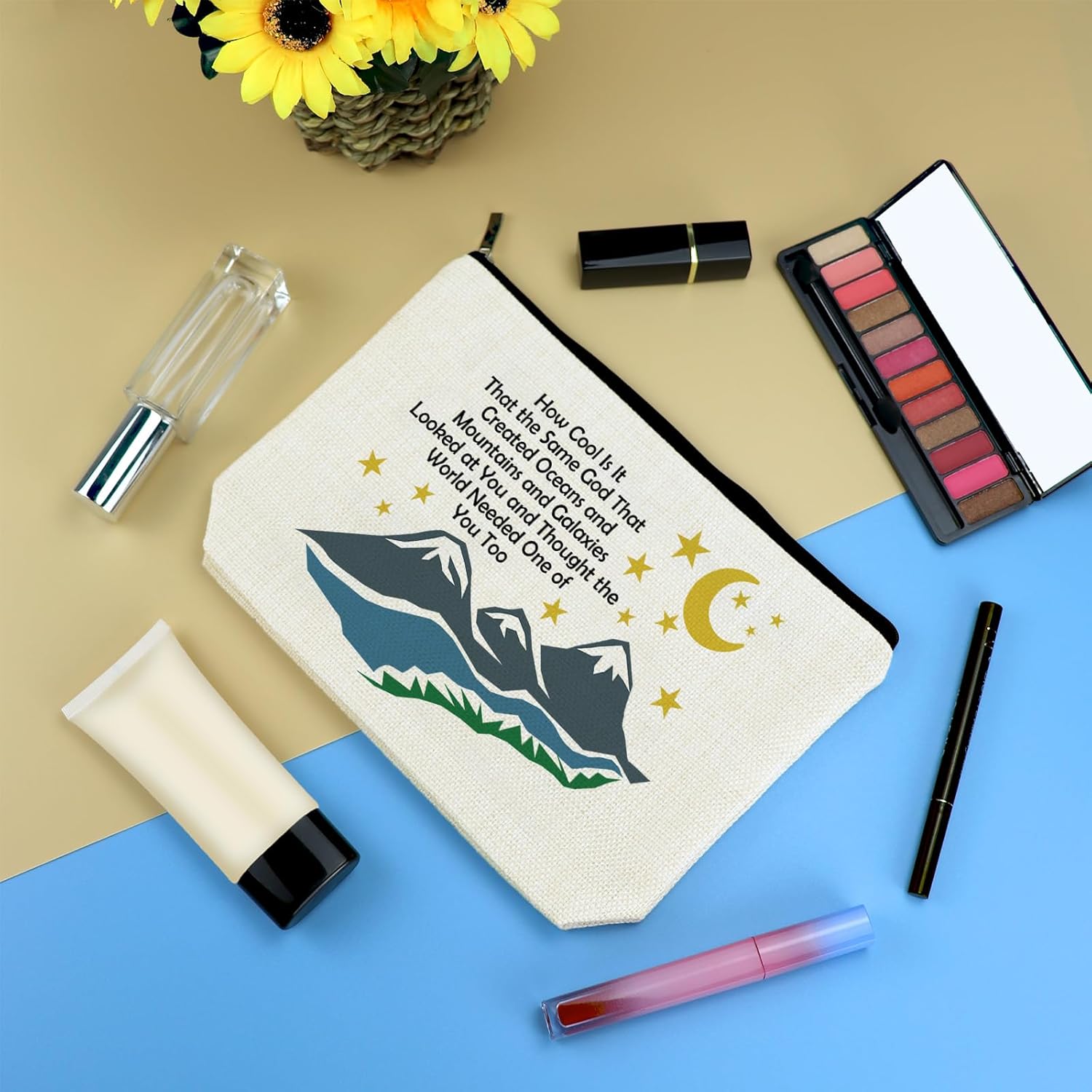 Inspiring Gifts Inspirational Gift for Teen Girl Makeup Bag Motivational Gifts for Best Friends Sister Daughter Niece Cosmetic Bag Birthday Christmas Graduation Gift Zipper Travel Toiletry Pouch - Image 3