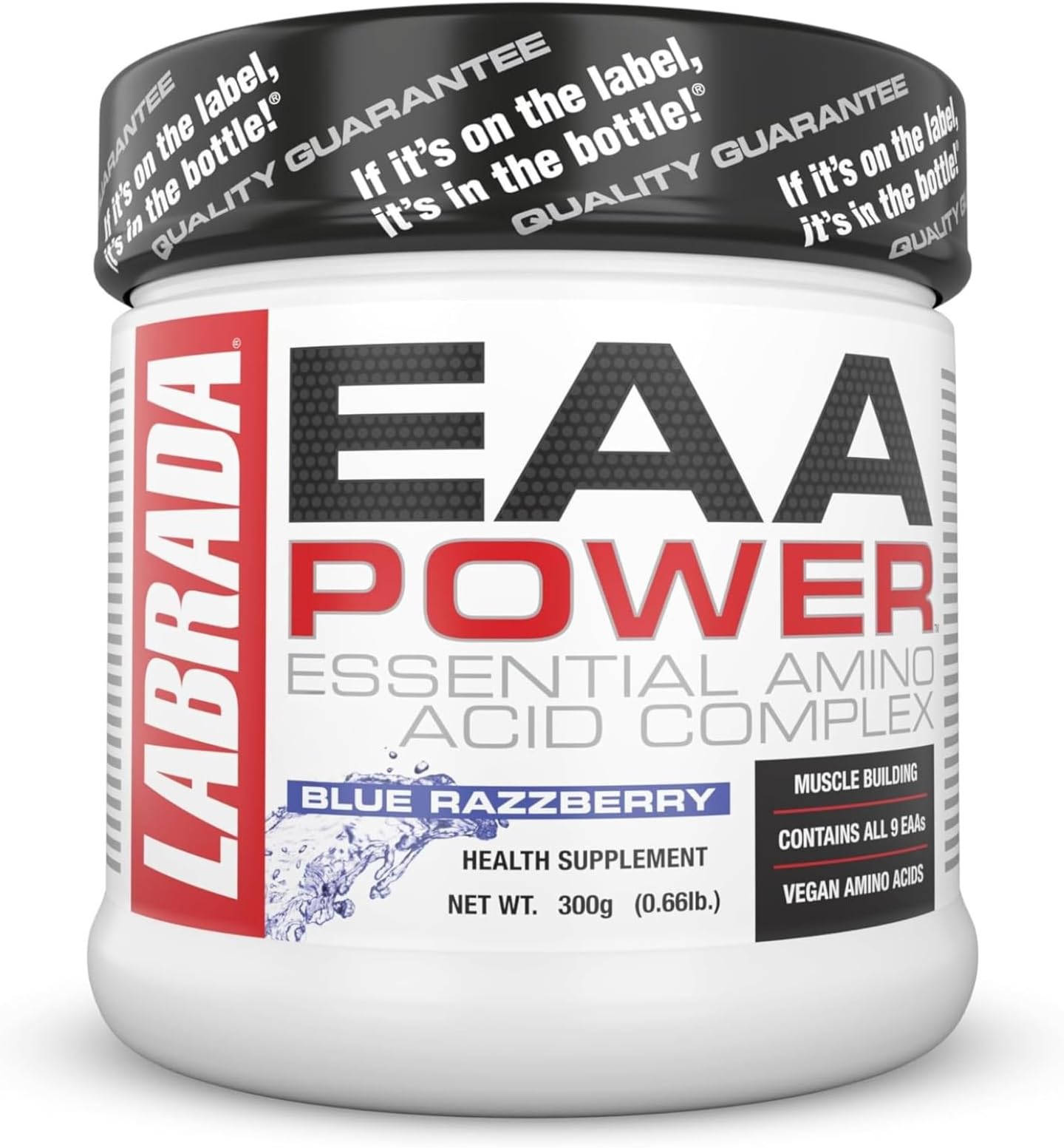 EAA POWER Essential Amino Acid Complex Powder (6.57g EAAs, Muscle Building, Vegan, 30 Servings) - 0.66 lbs (Pack of 300g) (Blue Razzberry)