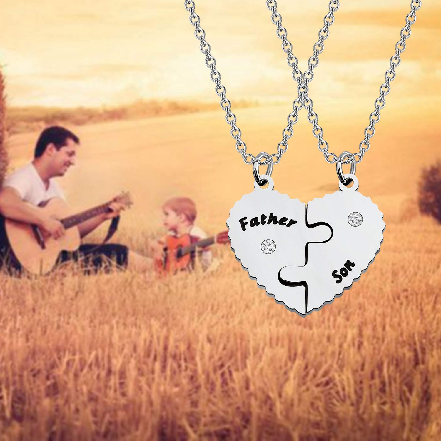 Bauna Mother Son Gifts Mother And Son Necklace Set Desertcart